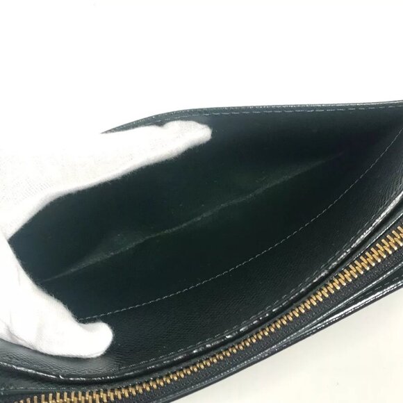 LOUIS VUITTON M30184 Taiga Baikal Bag Clutch Bag Pouch Green/GoldHardware - Picture 15 of 16